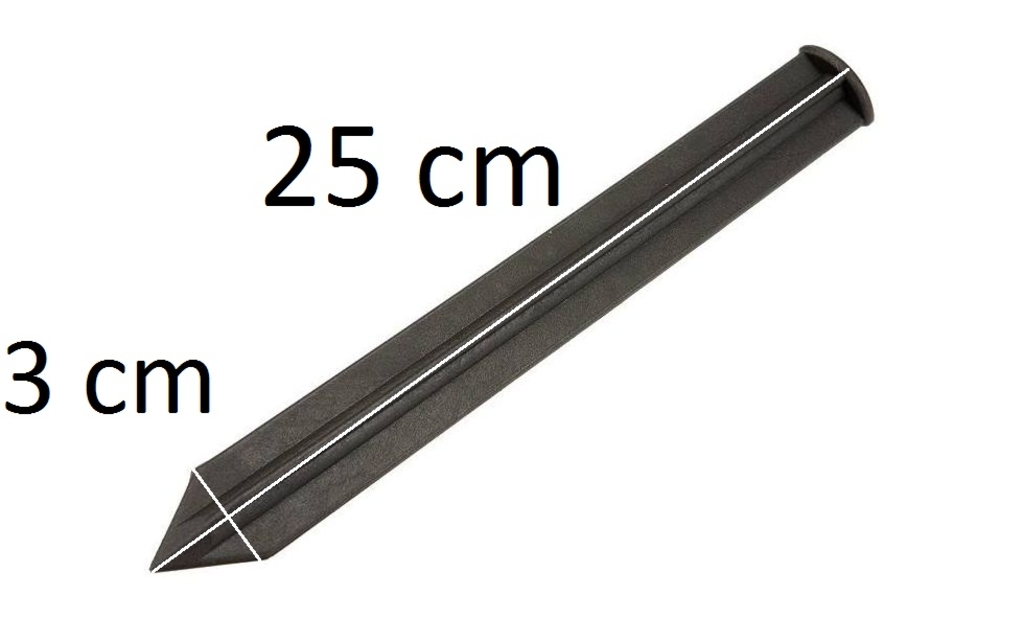 Fixing Peg for Border/Interbord bed rails Fixing Peg 25 cm 12 pcs