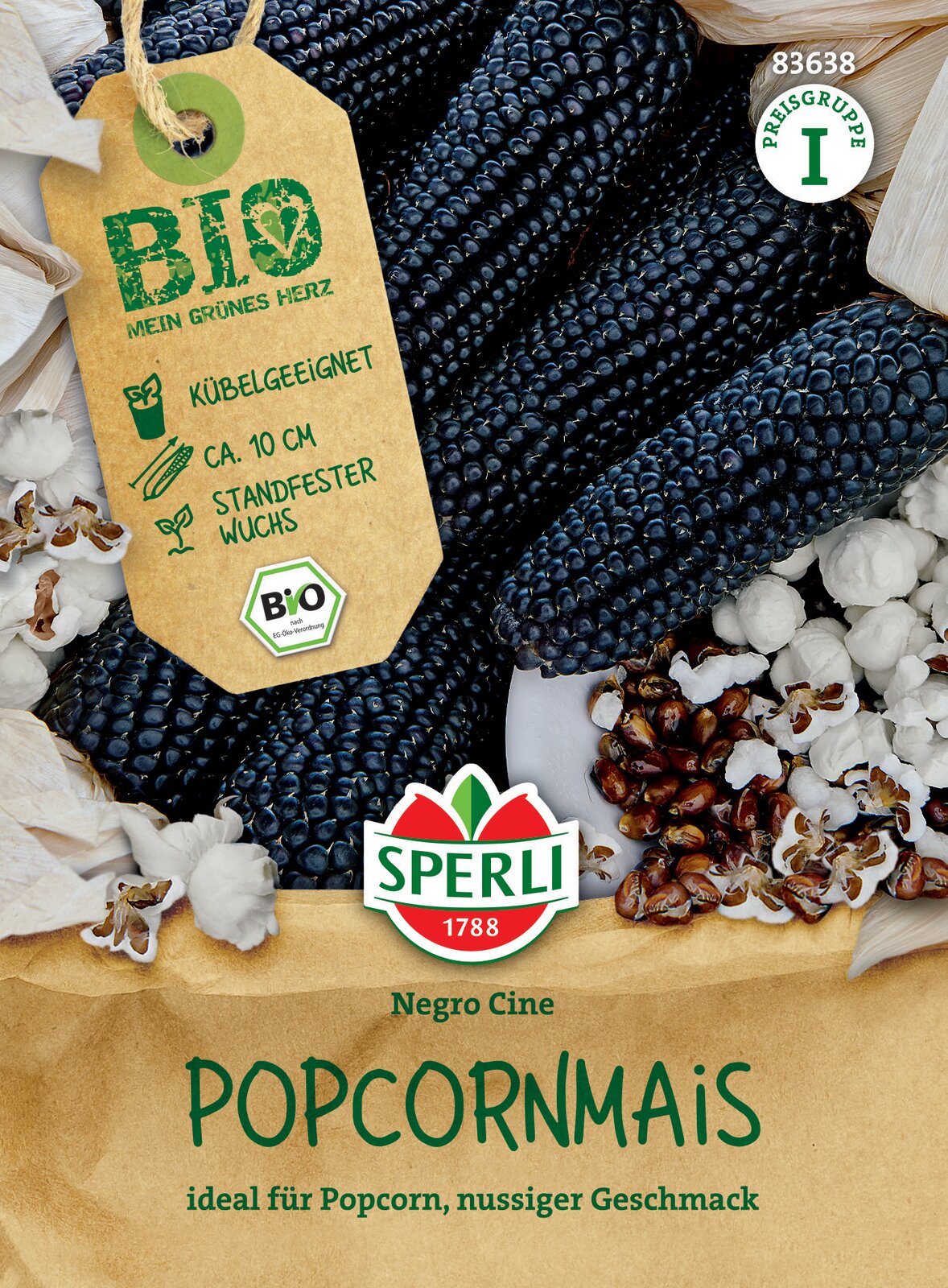 Popcorn organic Negro Cine Sperli aproximativ 30 de boabe