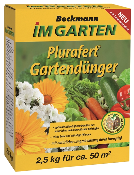 Beckmann Plurafert universal pentru plante de grădină7+4+10 + 40% materie organică 2,5 kg