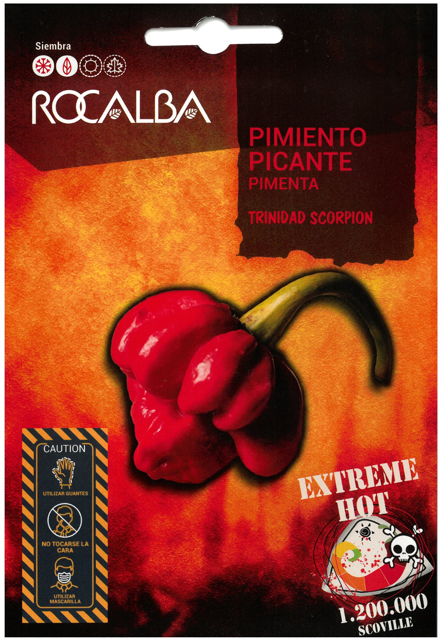 Chili paprika Trinidad Scorpion Rocalba 8 szem