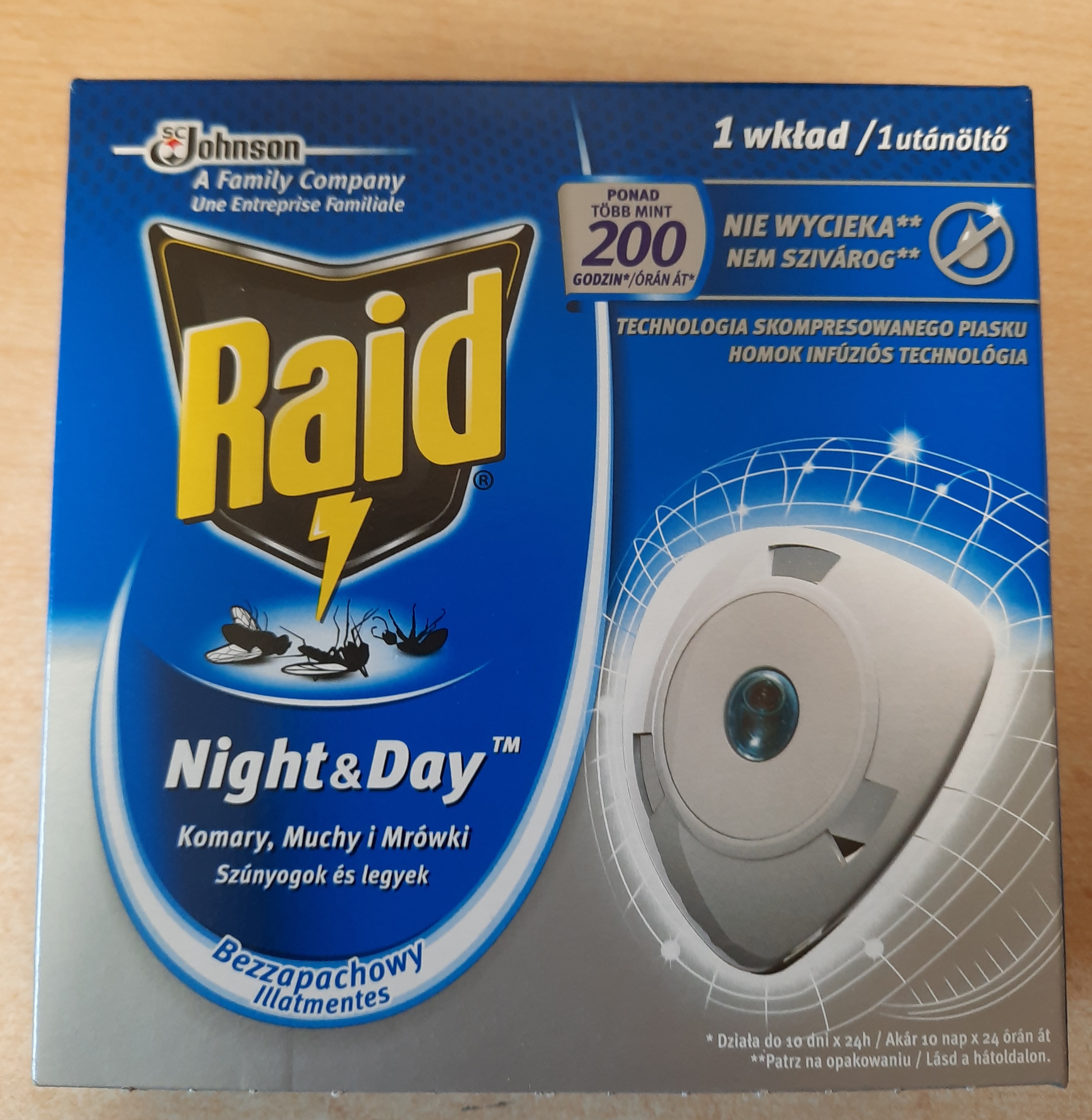 Raid Night&Day Szúnyog és légyirtó utántöltő korong 1 db