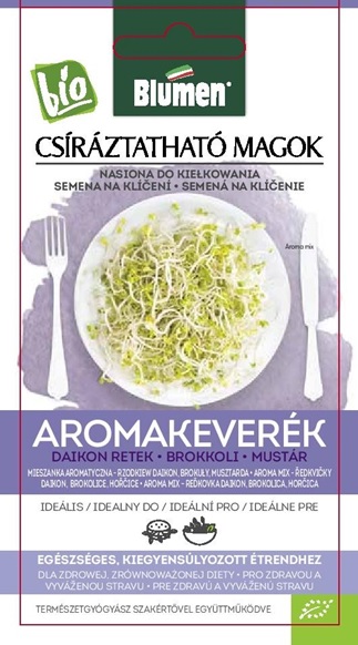 Semințe de germeni BIO Amestec Aromatic (Ridichi Daikon, Broccoli, muștar) Blumen 45 g