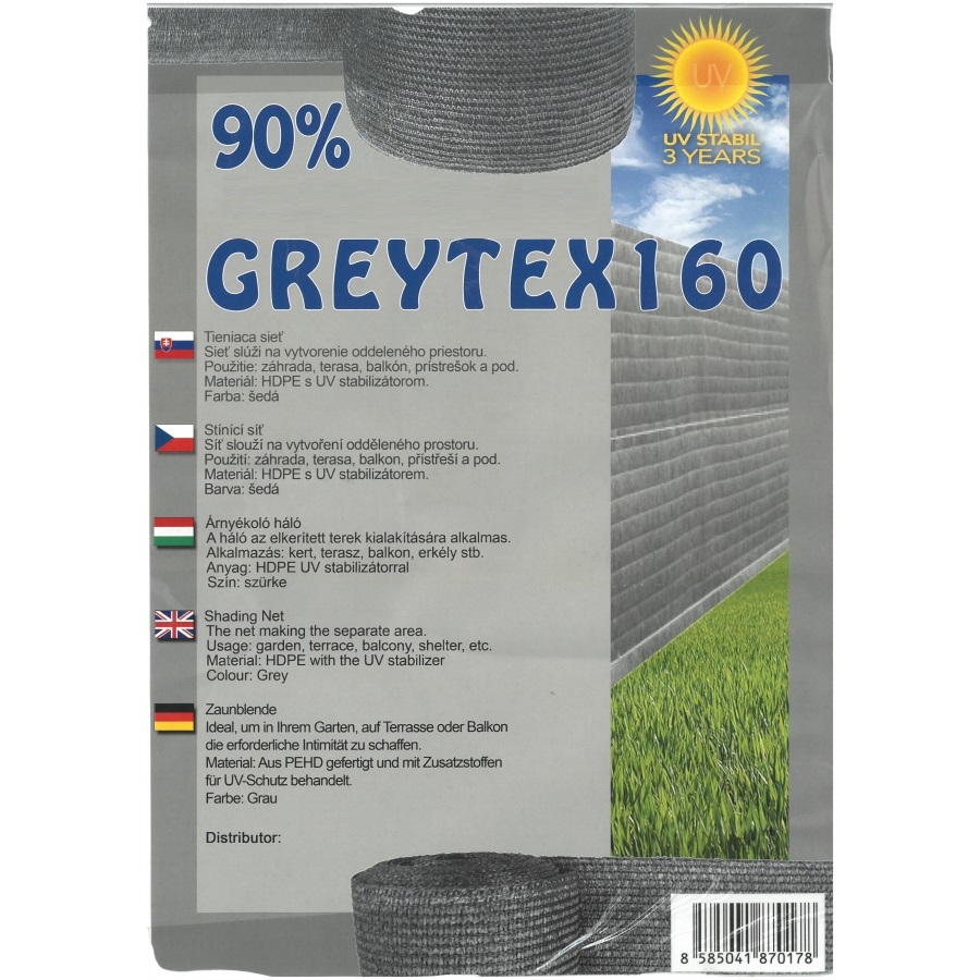 Plasă de umbrire GREYTEX160 1,8X10 m antracit 90%