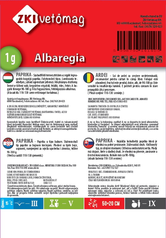 Ardei dulce tip Albaregia 1g ZKI