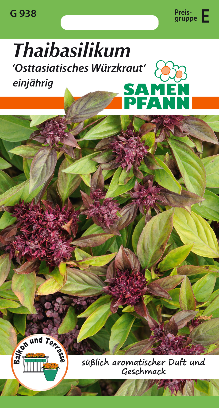 Basil Thai annual 150 seeds Seed Pfann