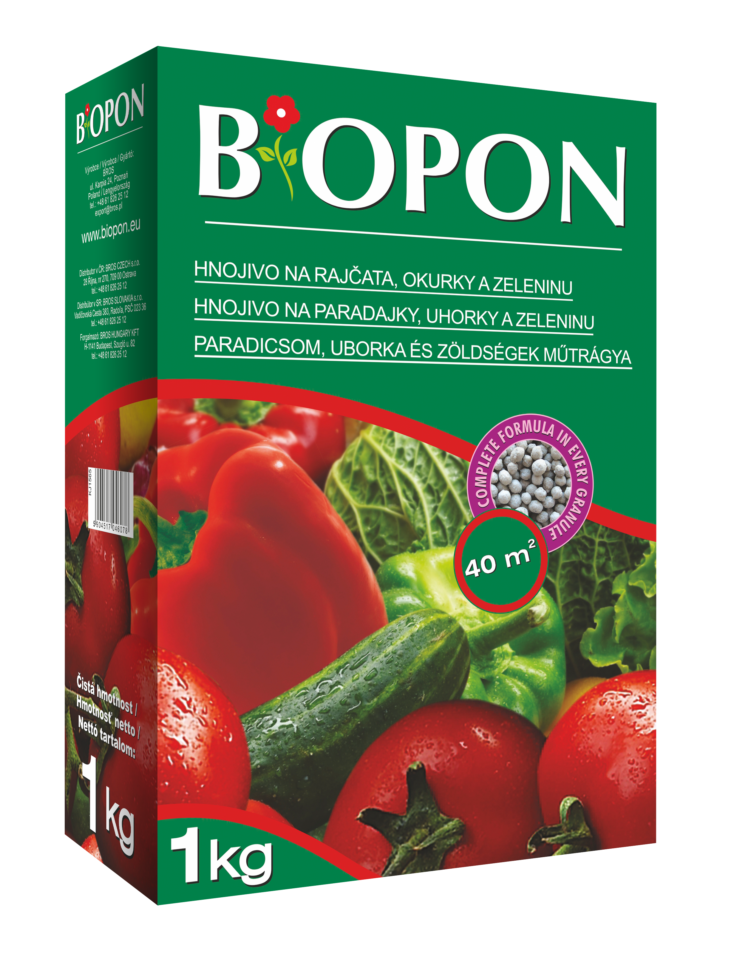 Biopon îngrășământ pentru roșii, castraveți și legume 1 kg