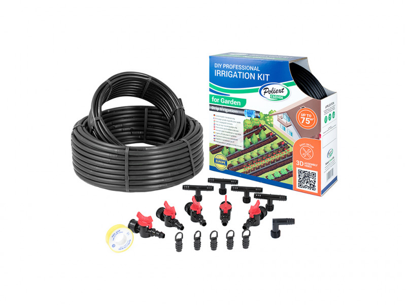 Drip irrigation set for small gardens DIY 75 m2