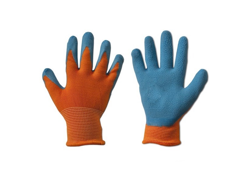 Mănuși de grădină pentru copii portocaliu, latex mărime 4