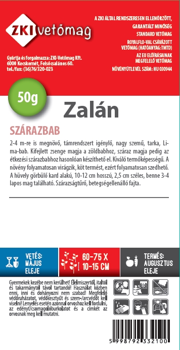 Karósbab Zalán 50g ZKI