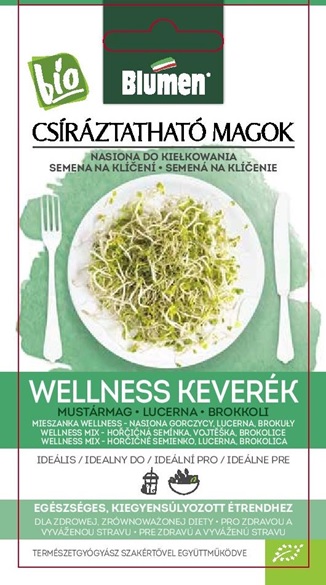 Semințe de germeni BIO Amestec Wellness (muștar, alfalfa, broccoli) Blumen 45 g